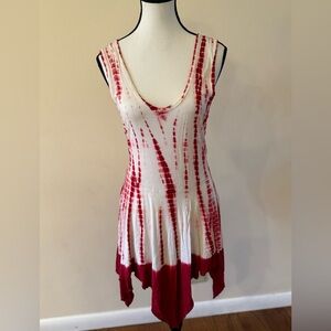 Advance Apparels - Red tie-dye dress